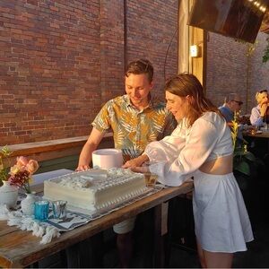 Gianni Bini White Long Sleeved Cut Out Linen Dress